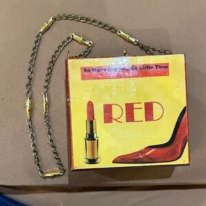 Liz Gini one of a kind cigar Box Clutch with Chain